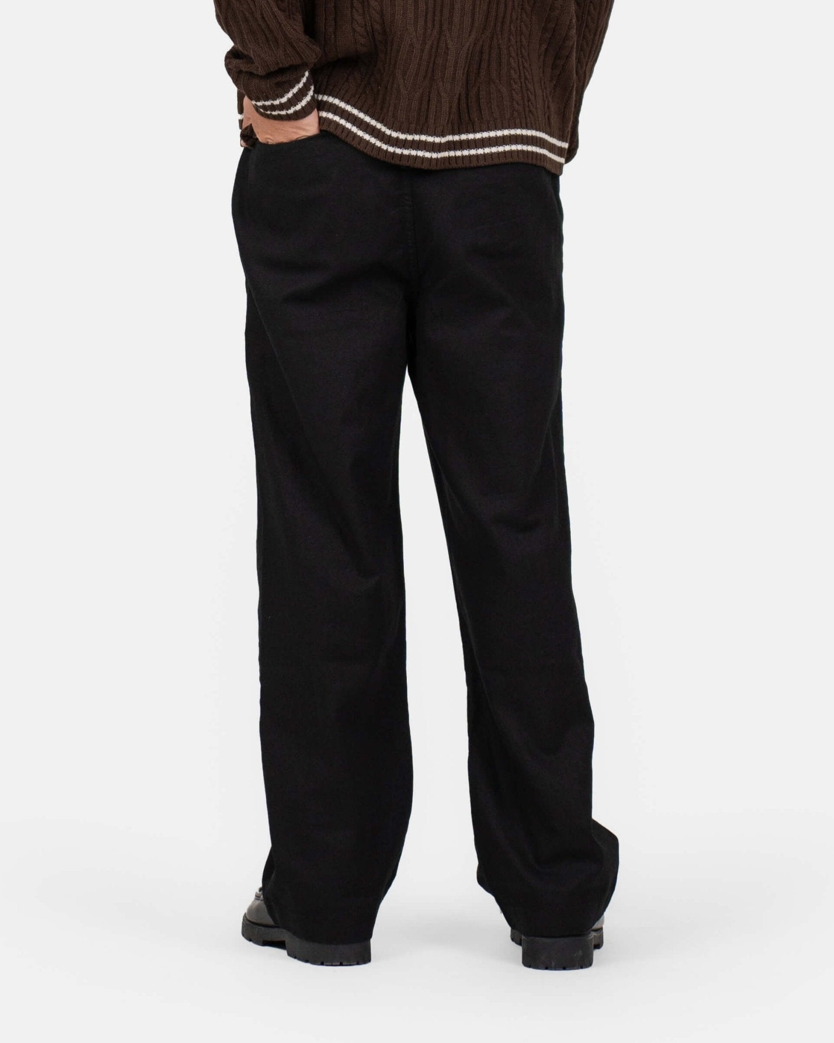 Baggy Hørbukser Sort | Skagen - clothing.dk